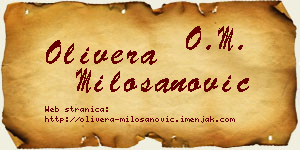 Olivera Milošanović vizit kartica